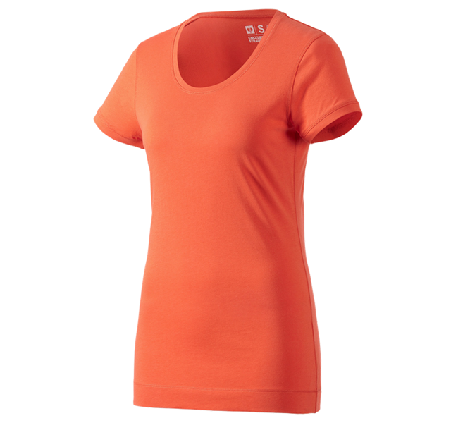 Main view, T-Shirts, e.s. Long shirt cotton, ladies', nectarine