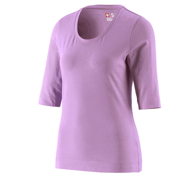 Huvudvy, Teman, e.s. Shirt 3/4-ärm cotton stretch, dam, lavendel