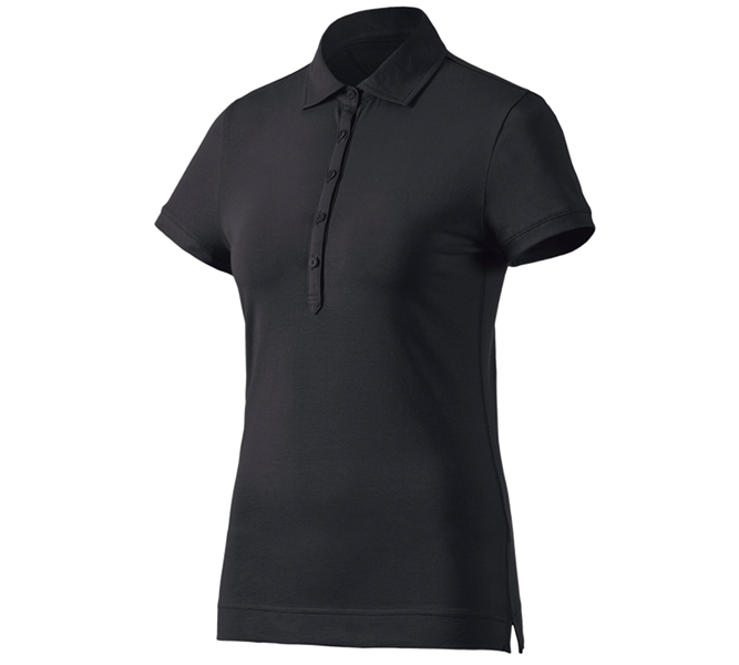 Main view, Overview of the e.s. collections, e.s. Polo shirt cotton stretch, ladies', black