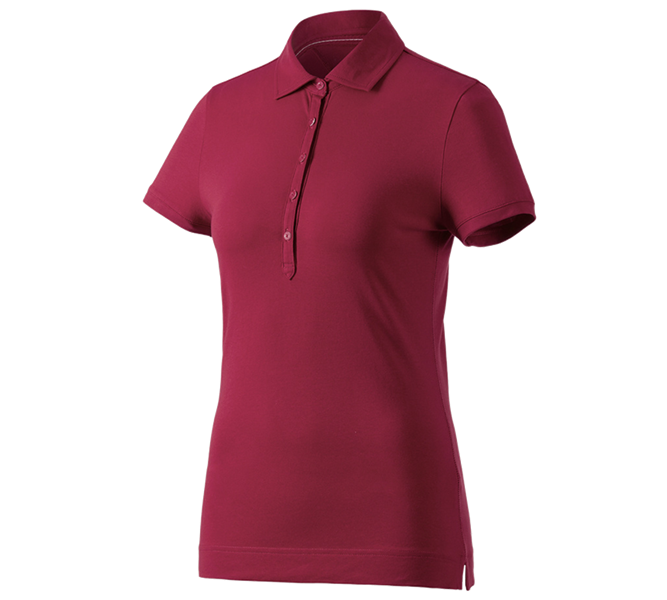 Huvudvy, Damer, e.s. Polo-Shirt cotton stretch, dam, bordeaux