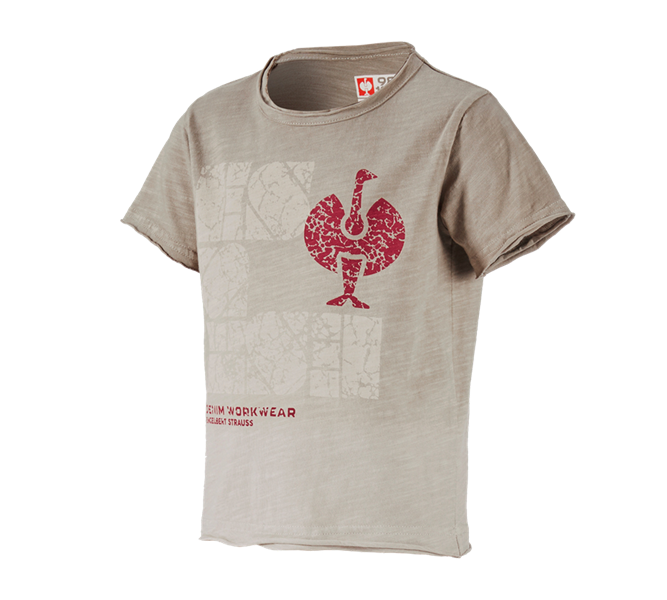 Main view, Shirts, Pullover & more, e.s. T-Shirt denim workwear, children's, taupe vintage