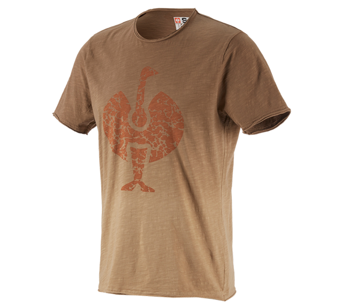 Huvudvy, Sökning, e.s. T-Shirt workwear ostrich, ljusbrun vintage
