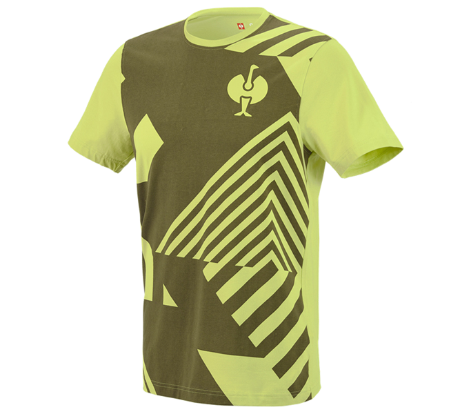 Huvudvy, e.s.trail, T-Shirt e.s.trail graphic, enegrön/limegrön