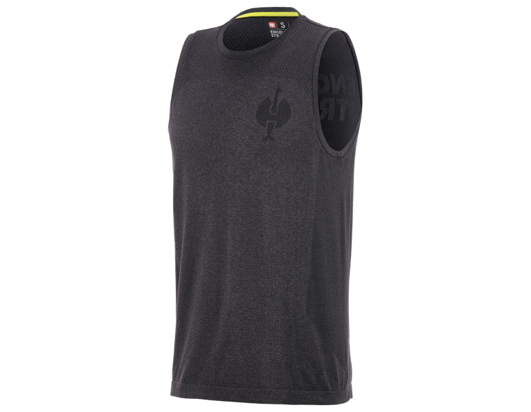 Main view, Topics, Athletics-shirt seamless e.s.trail, black melange