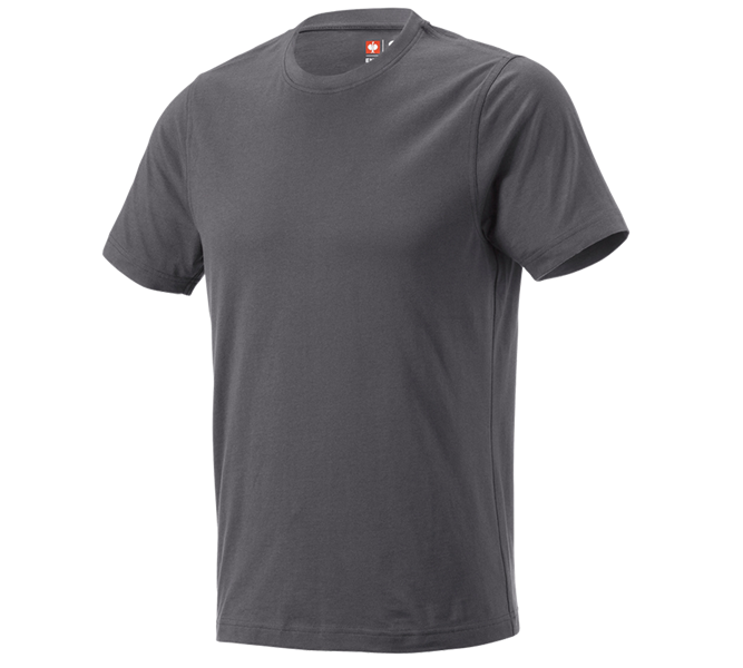 Huvudvy, T-Shirts, e.s. T-shirt cotton, slim fit, antracit