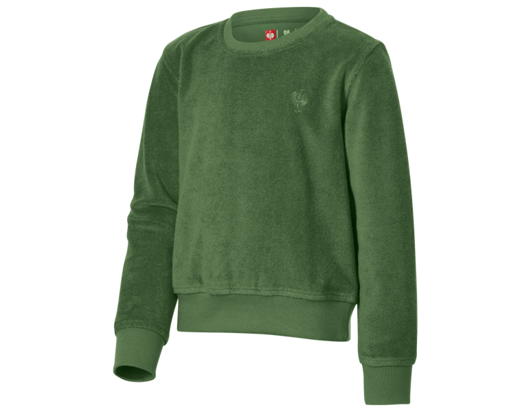 Huvudvy, Barn, e.s. Sweatshirt Terry, barn, nordicgrön