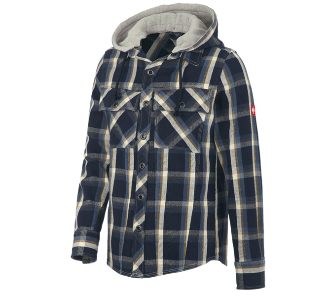 Huvudvy, e.s.roughtough, Huvskjorta e.s.roughtough, nattblå/stålblå/natur/vete