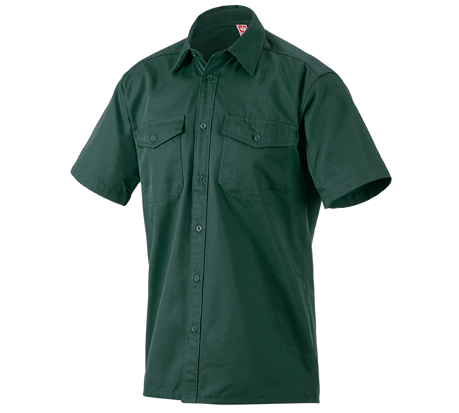 Main view, Shirts, Work shirt e.s.classic, short sleeve, green