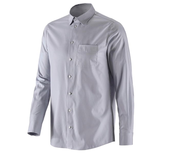 Main view, Shirts, Pullover & more, e.s. Business shirt cotton stretch, regular fit, mistygrey