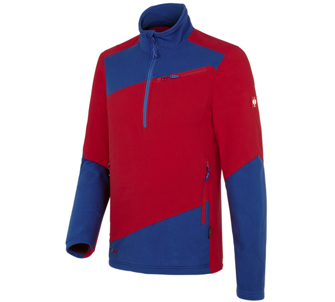Main view, Pullover | Troyer, Fleece troyer e.s.motion 2020, fiery red/royal