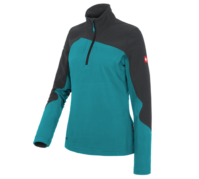 Main view, Cold, Fleece troyer e.s.motion 2020, ladies', ocean/graphite
