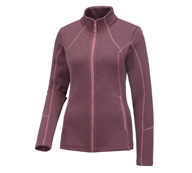 Main view, Overview of the e.s. collections, e.s. Functional sweat jacket melange, ladies', antiquepink melange