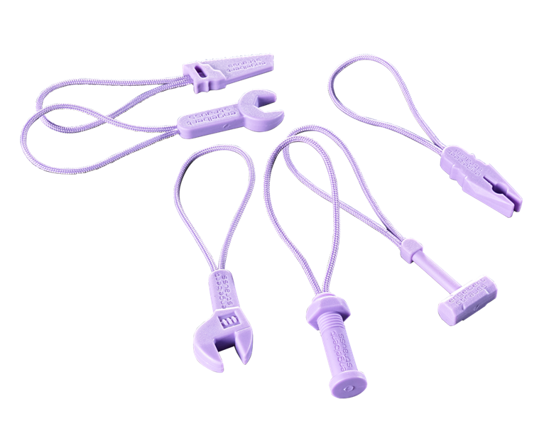 Main view, Clothing Accessories, Zip puller set e.s.motion 2020, lavender