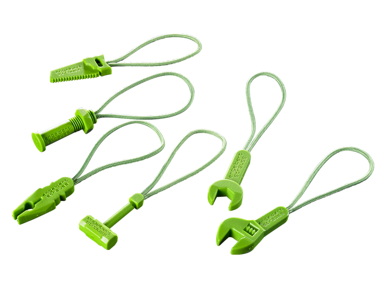 Main view, Clothing Accessories, Zip puller set e.s.motion 2020, seagreen