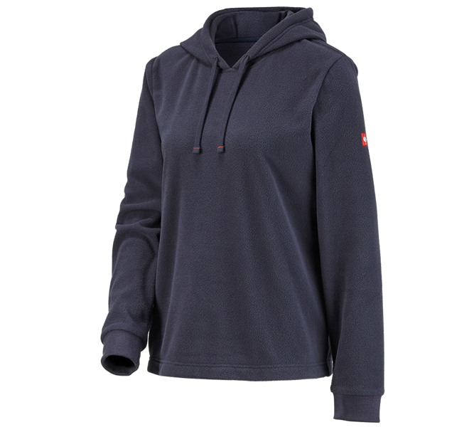 Main view, Clothing, e.s. Fleece Hoody, ladies', navy