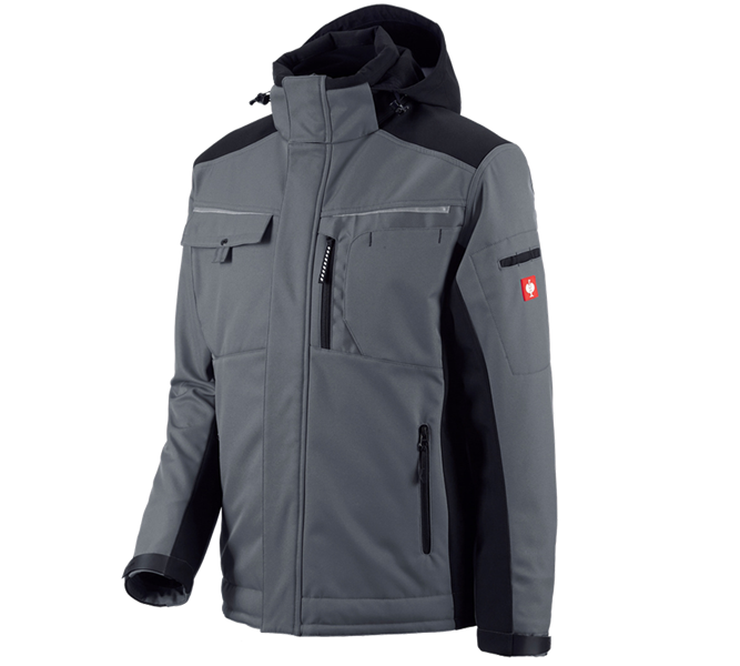 Main view, Work Jackets, Softshell jacket e.s.motion, grey/black