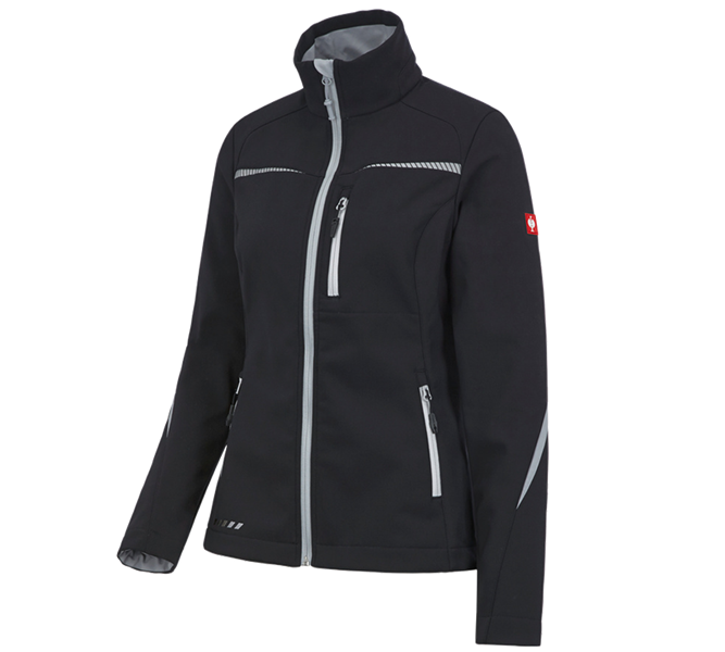 Work Jackets: Softshell jacket e.s.motion 2020, ladies' + black/platinum