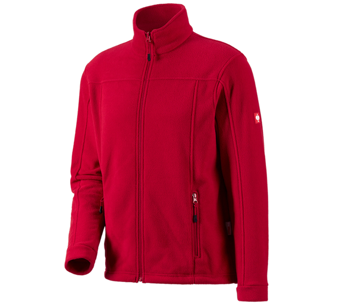 Main view, e.s.classic, Fleece jacket e.s.classic, red