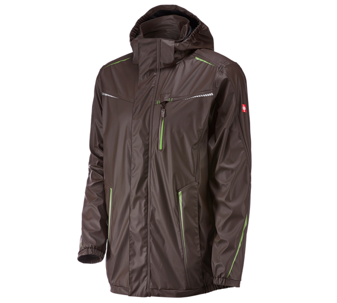 Main view, Work Jackets, Rain jacket e.s.motion 2020 superflex, chestnut/seagreen
