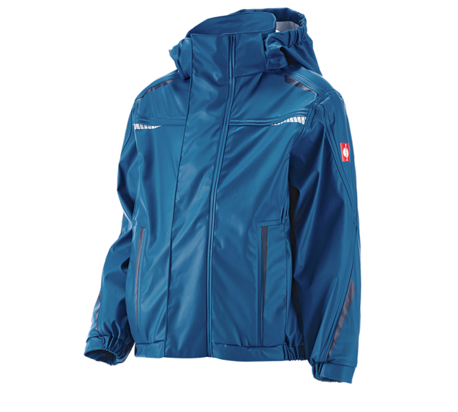 Huvudvy, Jackor, Regnjacka e.s.motion 2020 superflex, barn, atoll/mörkblå