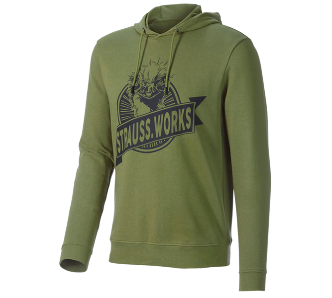 Main view, e.s.iconic, Hoody sweatshirt e.s.iconic works, mountaingreen