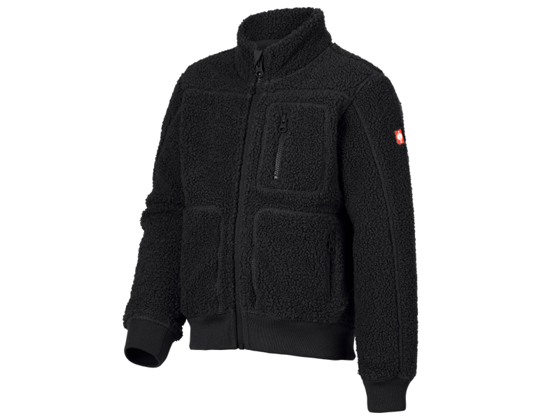 Huvudvy, För de små, Fiberpälsjacka e.s.e:pic, barn, svart