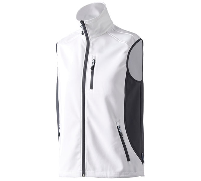 Main view, myDesign XMAS, Softshell bodywarmer dryplexx® softlight, white/grey