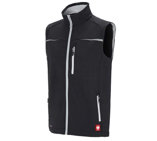 Main view, e.s.motion 2020, Softshell bodywarmer e.s.motion 2020, black/platinum
