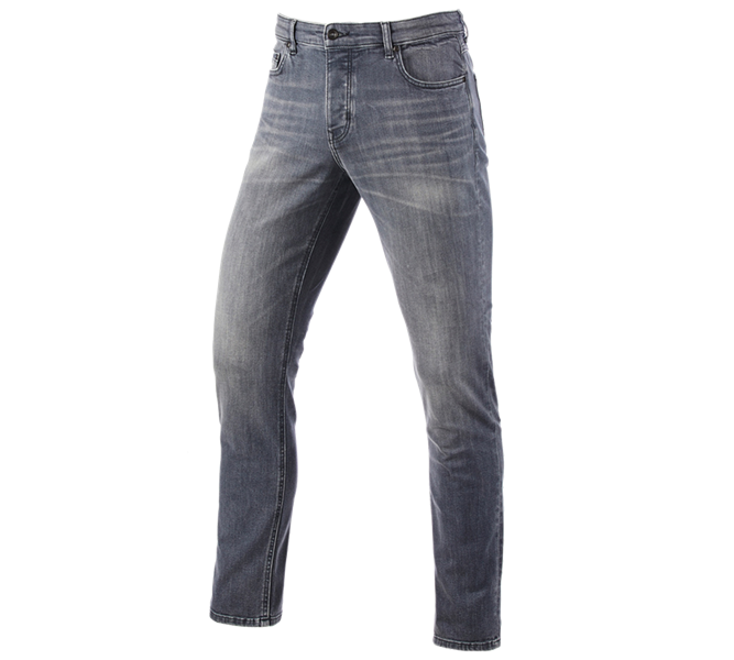 Main view, Work Trousers, e.s. 5-pocket stretch jeans, slim, graphitewashed