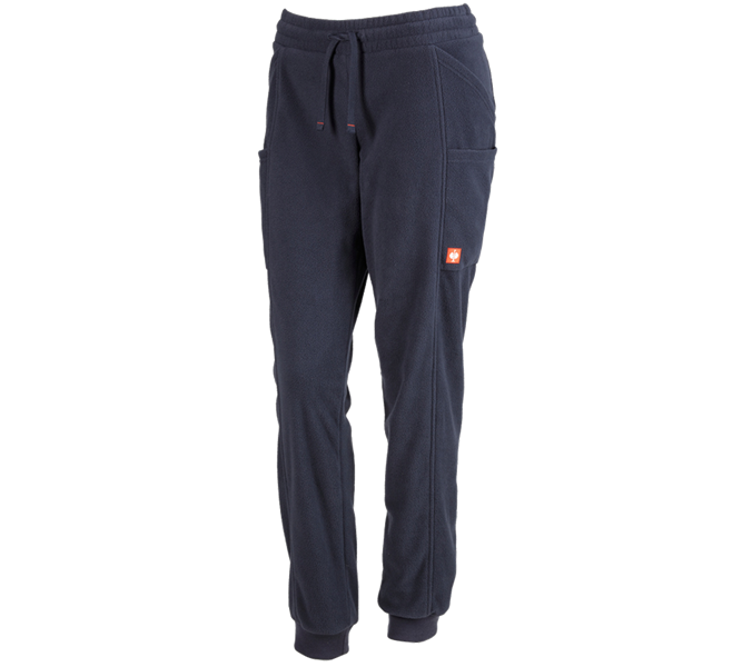 Main view, SALE, e.s. Fleece Trousers, ladies', navy