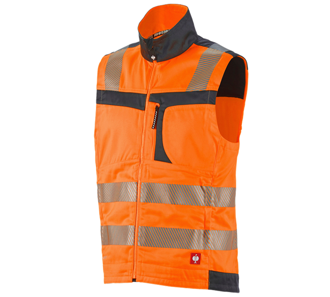 Main view, Work Body Warmer, High-vis bodywarmer e.s.motion, high-vis orange/anthracite
