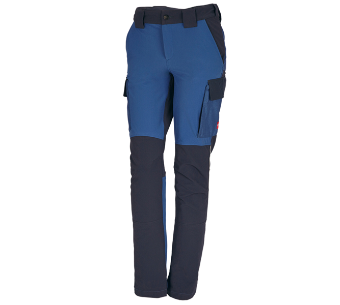 Main view, Work Trousers, Functional cargo trousers e.s.dynashield, ladies', cobalt/pacific