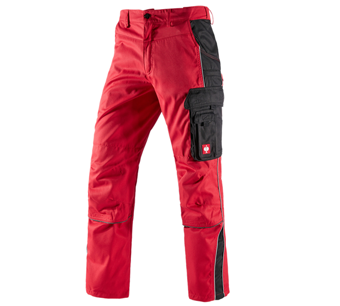 Main view, Work Trousers, Trousers e.s.active, red/black