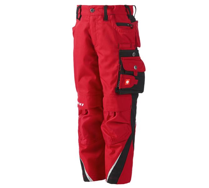 Main view, Trousers, Children's trousers e.s.motion, red/black