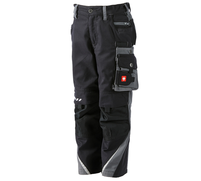 Main view, Cold, Children's trousers e.s.motion Winter, graphite/cement
