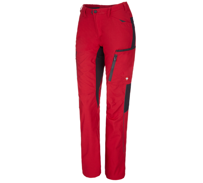 Main view, Women, Winter ladies' trousers e.s.vision, red/black