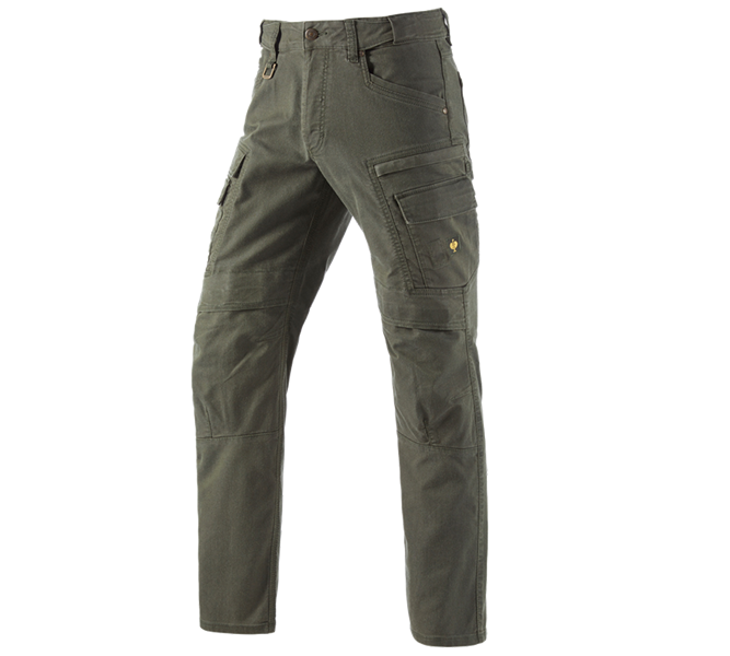 Main view, e.s.vintage, Worker cargo trousers e.s.vintage, disguisegreen