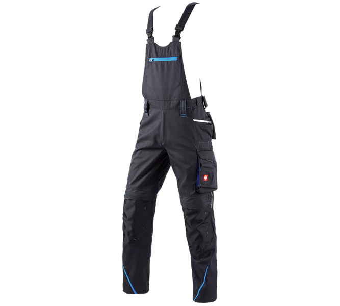 Main view, Overview of the e.s. collections, Bib & brace e.s.motion 2020, graphite/gentianblue