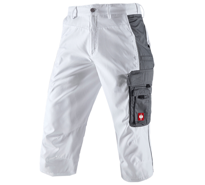 Main view, e.s.active, 3/4 length trousers e.s.active, white/grey