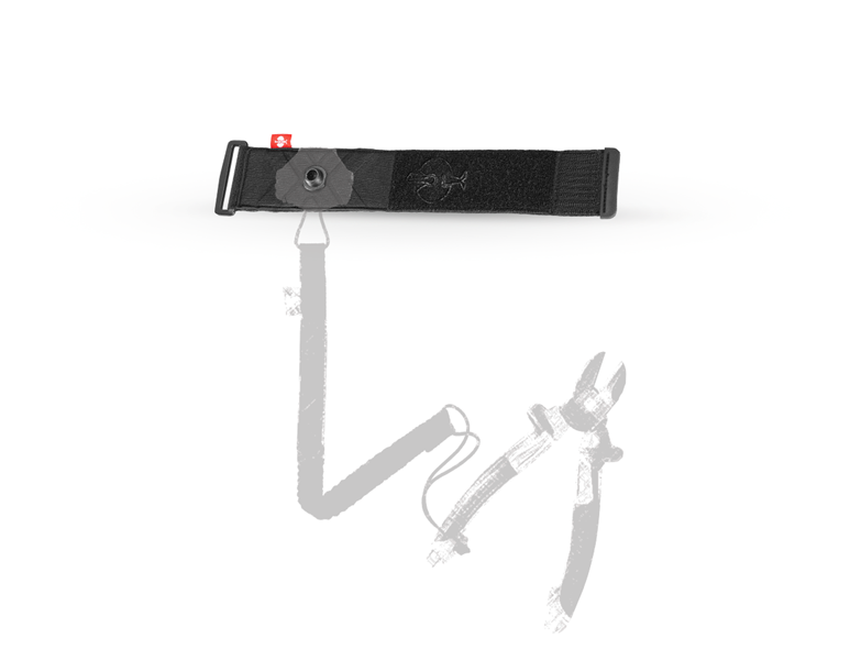 Main view, Magnetic click system, Wrist band tool leash e.s.tool concept, black