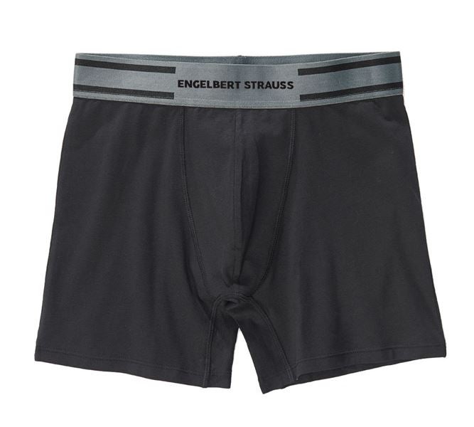 Main view, Shorts | Boxer, e.s. Cotton stretch long-leg pants, black/cement