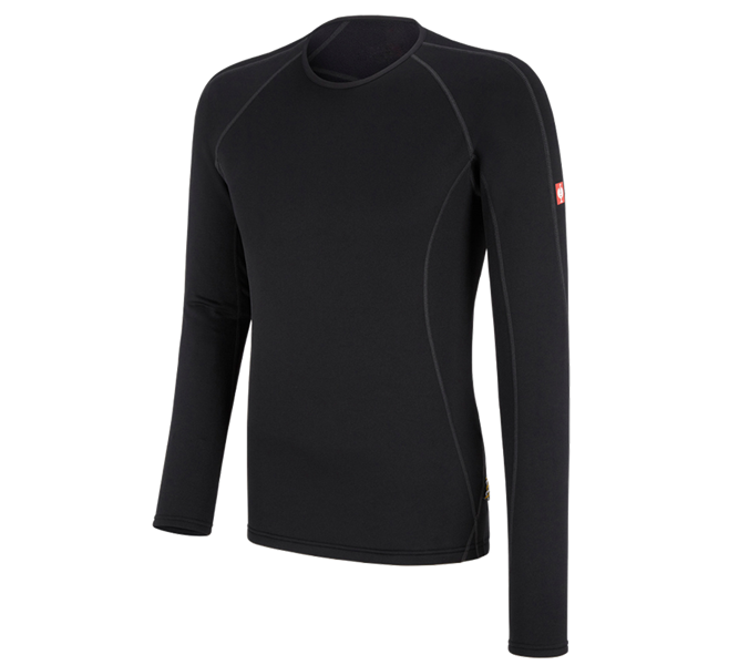 Main view, Cold, e.s. functional-longsleeve thermo stretch-x-warm, black