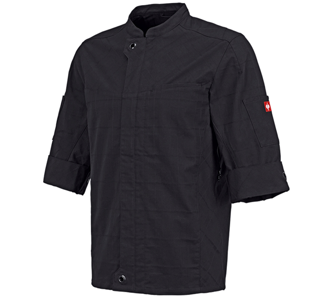 Huvudvy, Restaurang | Kock | Service, Arbetsjacka kortärmad e.s.fusion, herrar, svart