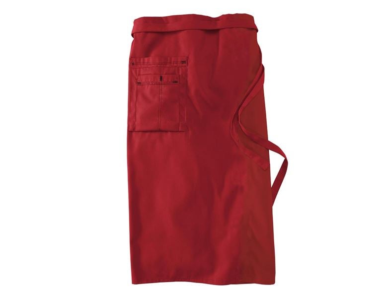 Main view, Clothing, Mid-Length Apron, red/black