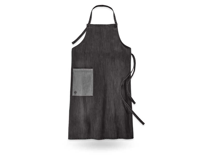 Main view, Aprons, e.s. Bib Apron denim, long, graphitewashed