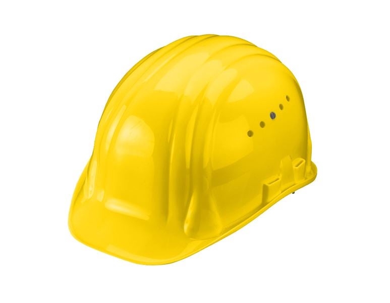 Main view, Head Protectors, Safety helmet Baumeister, 6-point, rotary fastener, yellow