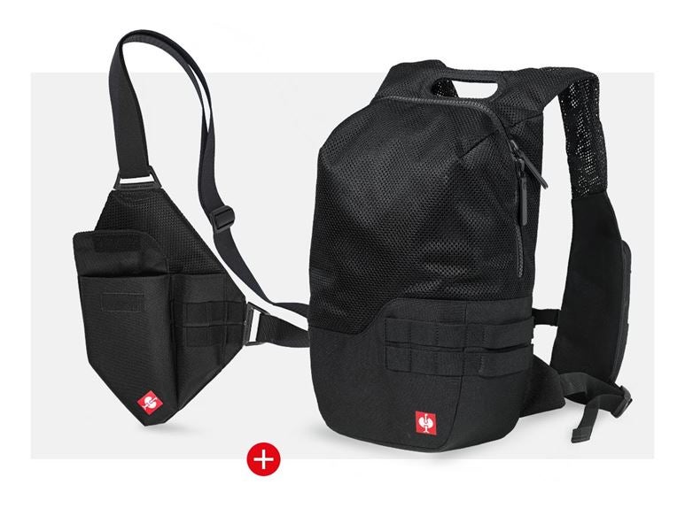 Main view, e.s.ambition, Backpack e.s.ambition + shoulder bag