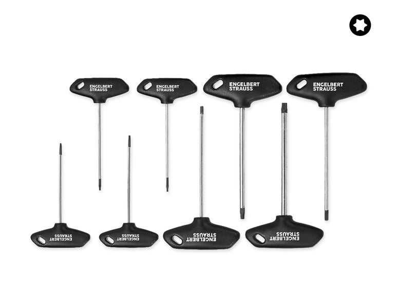 Main view, Screwdrivers, Socket wrench set, T-handle, TX, 8-part
