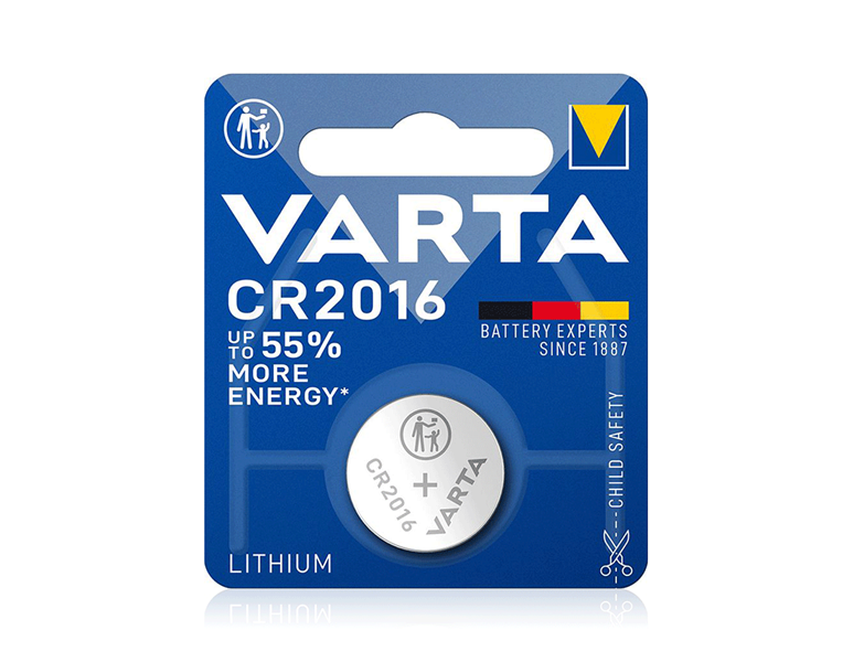 Main view, Tools, VARTA button cells CR2016