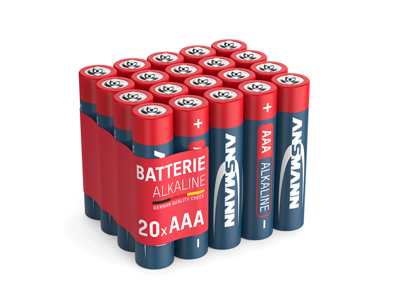 Huvudvy, Elektriska artiklar, Ansmann Micro AAA batterier- ekonomipack, 20 styck